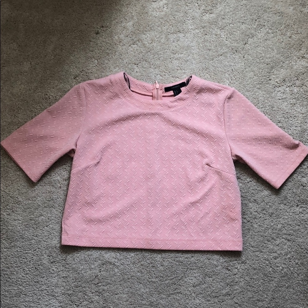 Pink Patterned Crop Top
